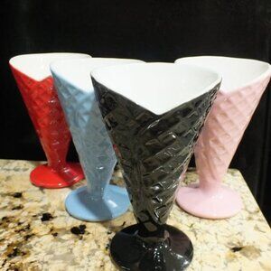 Maxwell & Williams Waffle Cone Sunday Ice Cream Dish Bowls Set Of 4